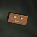 Five Size Classic White Pearl Look Round Stud Earrings view 10