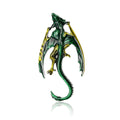 Enamel Flying Dragon Brooch With A Long-Tailed Winged Dragon With Dark Shaded Enamel view 1