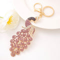 Rhinestone Peacock Bird Keychain Gold Tone Clasp Ring view 3