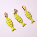 Striped Fish Charms in Six Bright Enamel Color Options view 6