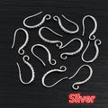 Curved 19 x 10 mm Copper Earring Hooks in Six Metal Finishes view 11