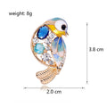 Blue Bird Metal Brooch Pin for Jackets and Lapels Pictured Design view 2