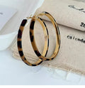 Leopard Pattern Hoop Earrings in Pink, Beige and Red, Three Styles view 7