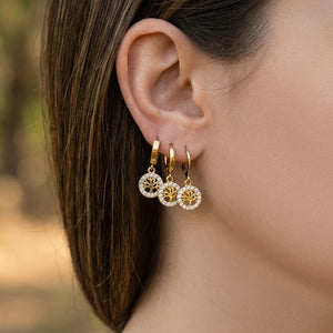 Crystal Tree of Life Drop Earrings in Four Gold Tone Designs