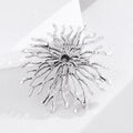 Gold Tone Firework Four Designs Metal Brooch Pin for Jackets and Lapels view 4