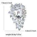 Teardrop Crystal Spray Brooch with Faceted Stones for Jackets and Scarves view 12