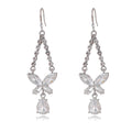 Red Gold Tone Ribbon Bow Tassel Crystal Five Designs Metal Dangle Earrings view 6