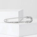 Oversized Crystal Safety Pin Brooch in Gold and Silver Tone view 4