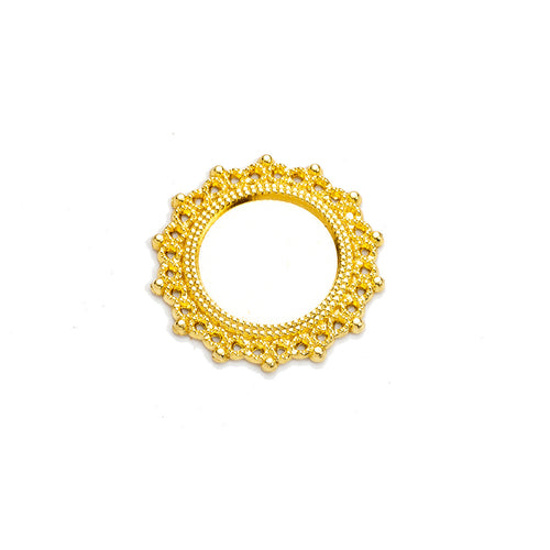 Lace Edge Setting metal piece, alternate angle