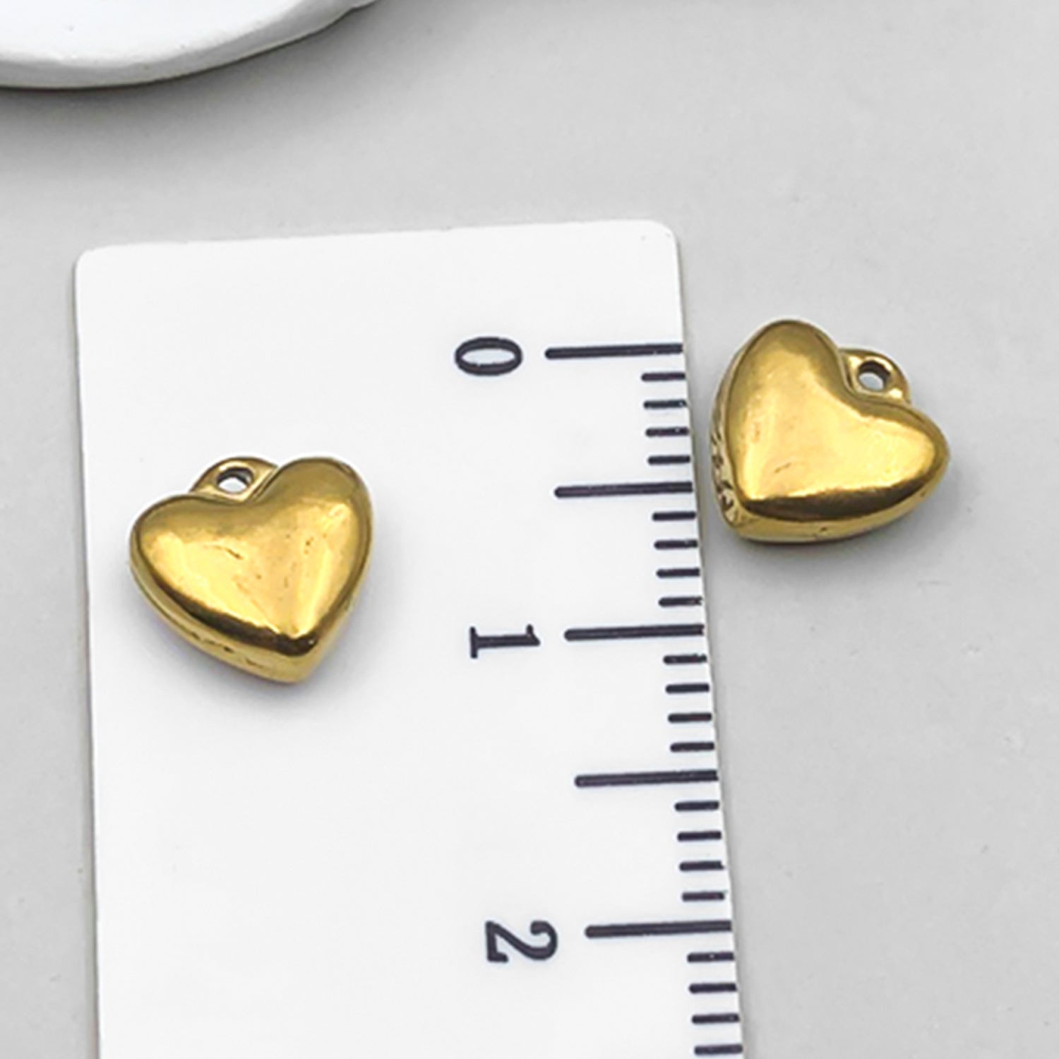 Vacuum Plated Stainless Steel Heart Charm Pendant for DIY Earrings Necklace Jewelry