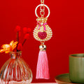 Pearl Heart Fortune Pouch Tassel Keychains in Six Bright Colors view 1