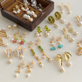Gold Pearl Clip-On Earrings Assorted Decorative Styles view 4