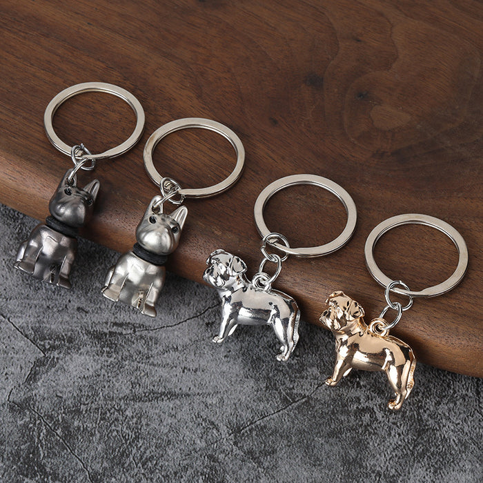 Minimalist Dog Keychain Zinc Alloy Bag Charm Accessory