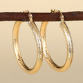 Gold Tone Textured Hoop Earrings Eight Style Assortment view 7