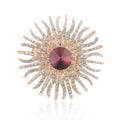 Sunflower Crystal Two Designs Metal Brooch Pin for Jackets and Lapels view 6