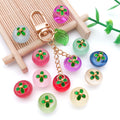 Twelve-Color Translucent Apple Glass Charm Collection view 4