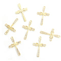 Crystal-Accented Gold Silver Cross Alloy Jewelry Pendants in 2 Styles view 4