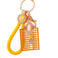 Gold Tone Abacus Keychains with Crystal Trim in Three Colors view 5