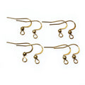 Metal Earring Hooks With Coil and Ball Details in Four Styles view 3
