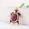 Gold-Tone Rhinestone Turtle Keychain In Six Color Options view 7