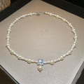Pearl Square Cabochon Necklace Bracelet Ring Pieces view 9