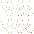 Round Bezel Zircon Necklace and Bracelet in Twenty Four Variants view 5