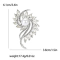Crystal Swirl Flower Brooch With Pearl in Gold or Silver Tone view 6
