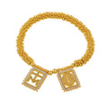 Gold-Tone Bead Bracelet with Paired Framed Symbol Charms view 7