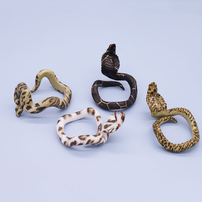 Realistic Silicone Snake Wrap Bracelets Novelty 5 Styles