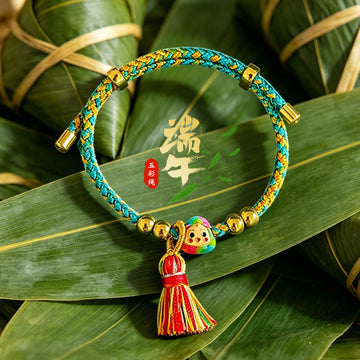 Braided Cord Tassel Charm Bracelets in Eleven Styles