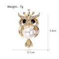 Owl Pearl Look Metal Brooch Pin for Jackets and Lapels view 2