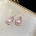 Glossy Teardrop Bead Earrings in Five Bright Color Options view 9