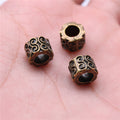 Scroll Relief Large Hole Metal Beads in Three Finishes view 3