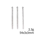 Hammered Slim Bar Metal Pendants for Jewelry Making view 3