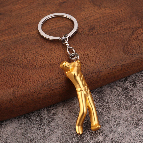 Soccer Basketball Zinc Alloy Metal Keychain Gift Accessory