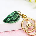 Mixed Watermelon Slice and Full Crystal Watermelon Keychains with Blue Loops view 3