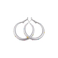 Silver Tone Hoop Earrings With Colorful Dot Accents view 5