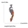 Crystal Peacock Brooch A Silver-Tone Crystal Peacock view 5
