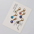 Mini Gold Tone Evil Eye Lobster-Clasp Charms in Six Colors view 3