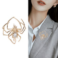 Openwork Spider Brooch with Faceted Crystal Abdomen view 3