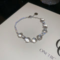 Silver Crystal Flower Round Teardrop Bracelets Four Styles view 8