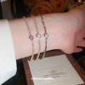Gold Tone Clear Zircon Tennis Bracelet Round Center view 1