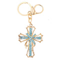 Rhinestone Cross Keychain Openwork Frame Four Color Styles view 5