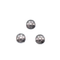 Floral Round Spacer Beads in Three Finishes for Jewelry and Craft Making view 3