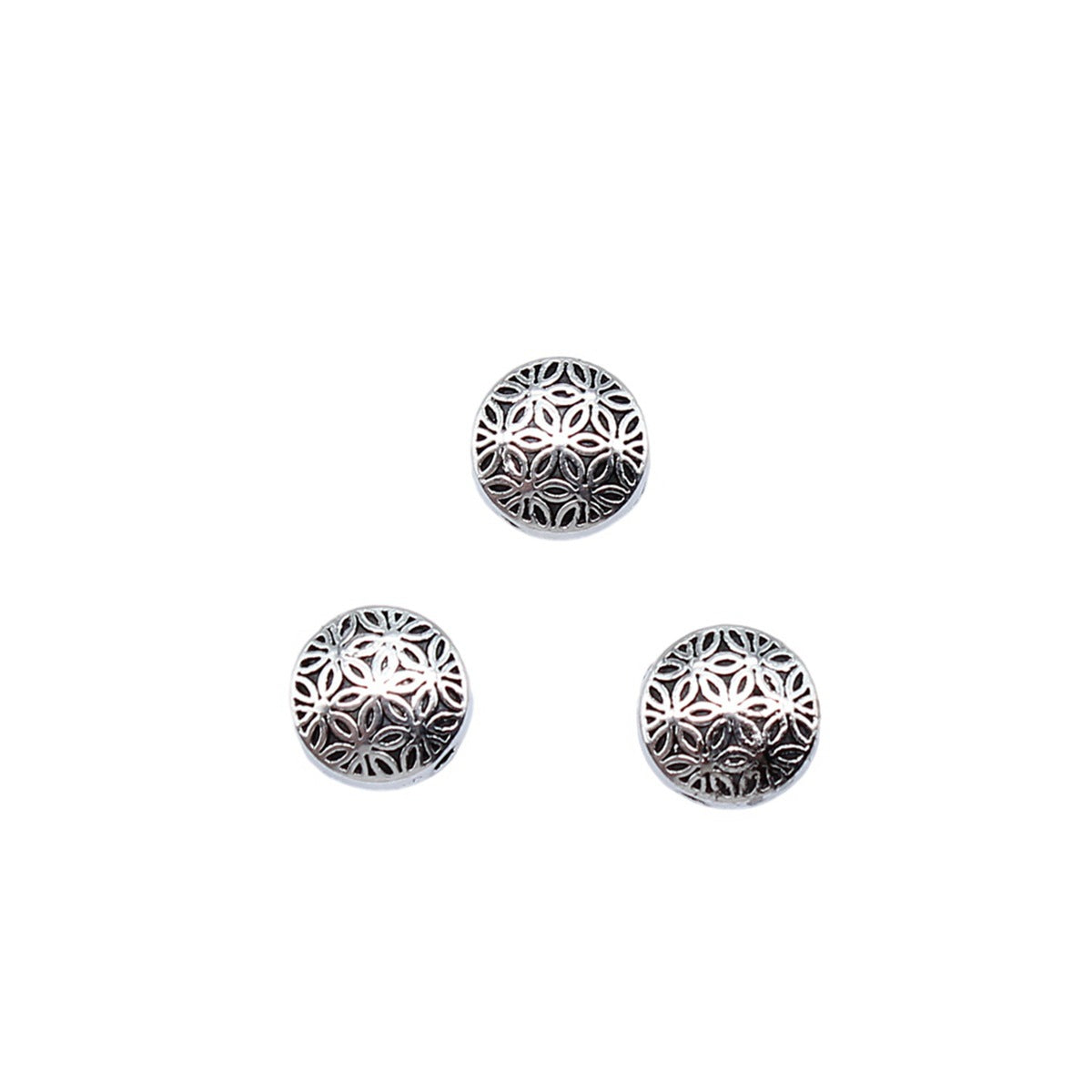 9x9mm 1.5g Multicolor Zinc Alloy Round Flower Spacer Beads for Bracelet Necklace DIY Jewelry Making