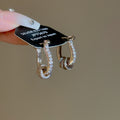 Crystal U Shape Hoop Earrings in Three Styles Statement Jewelry view 7