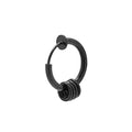 Single Metal Hoop Earrings Coiled Multi Ring Charm view 7
