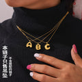 Gold Balloon Letter Copper Initial Pendants A to Z view 2