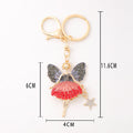 Rhinestone Fairy Ballerina Keychain Angel Girl Bag Charm view 5