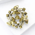 Butterfly Wreath Brooch With Pearl Center In Three Colorways view 4